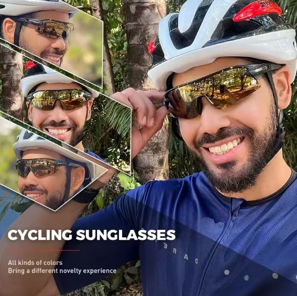 Colourful Sports Sunglasses Men and Women (Purple) - Image 3