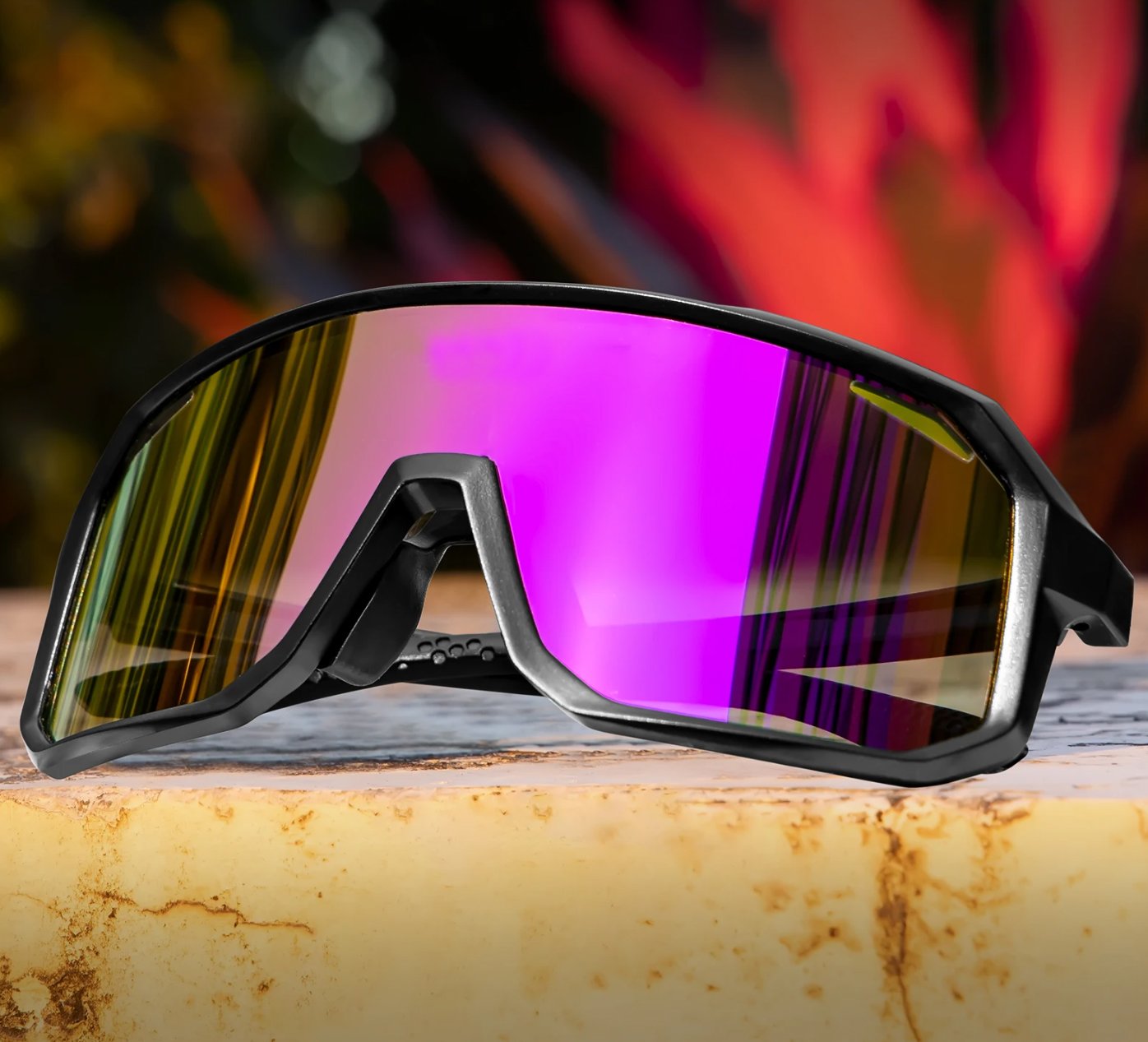 Colourful Sports Sunglasses Men and Women (Purple)