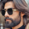 Men's Steampunk Double Bridge Sunglasses, Gold, view 5