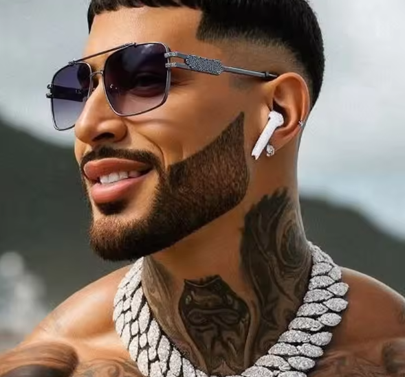 Men Metal Frame Square Steampunk Double Beam Sunglasses UV400 (Silver)