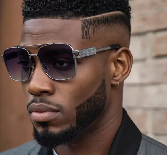 Men Metal Frame Square Steampunk Double Beam Sunglasses UV400 (Silver) - Image 4