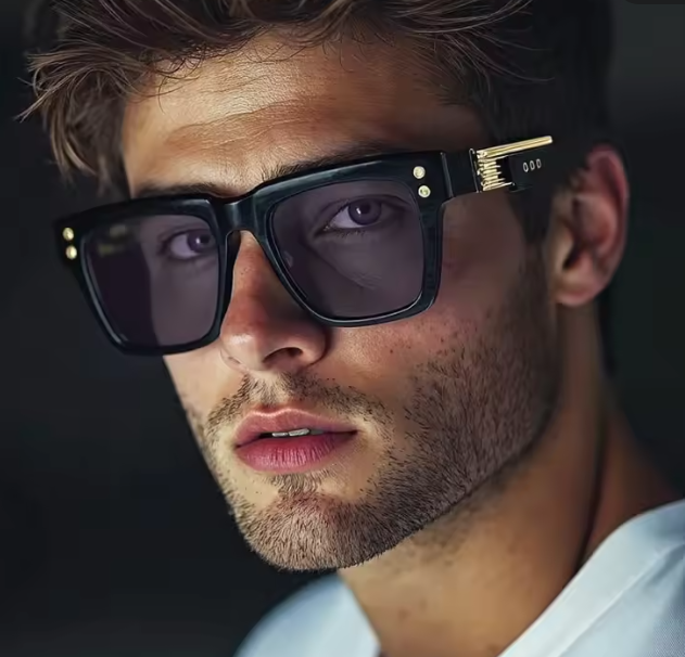 Men Oversized Classic Square Sunglasses UV400