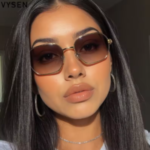 Women Trendy Polygon Square Sunglasses