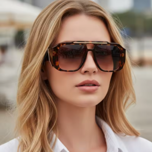 Vintage UV400 Double Bridges Square Gradient Shades