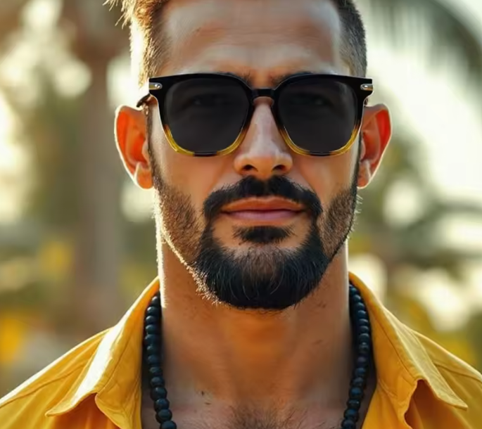 Men Vintage Square Sunglasses UV400