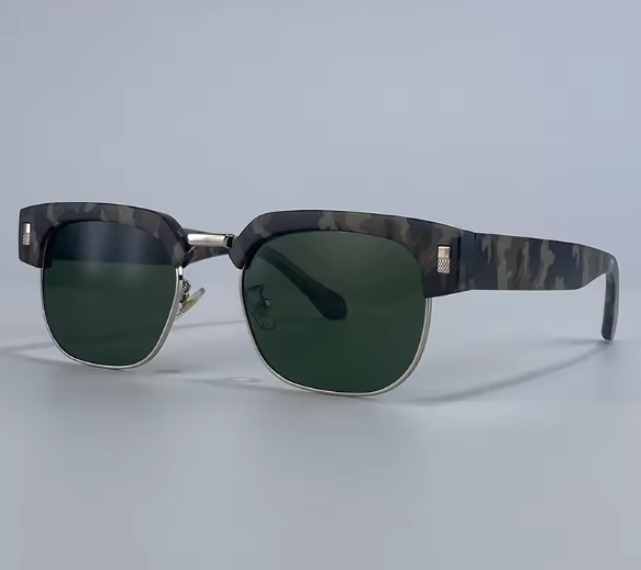 Men Oversized Square Sunglasses (DemiGreen) - Image 3