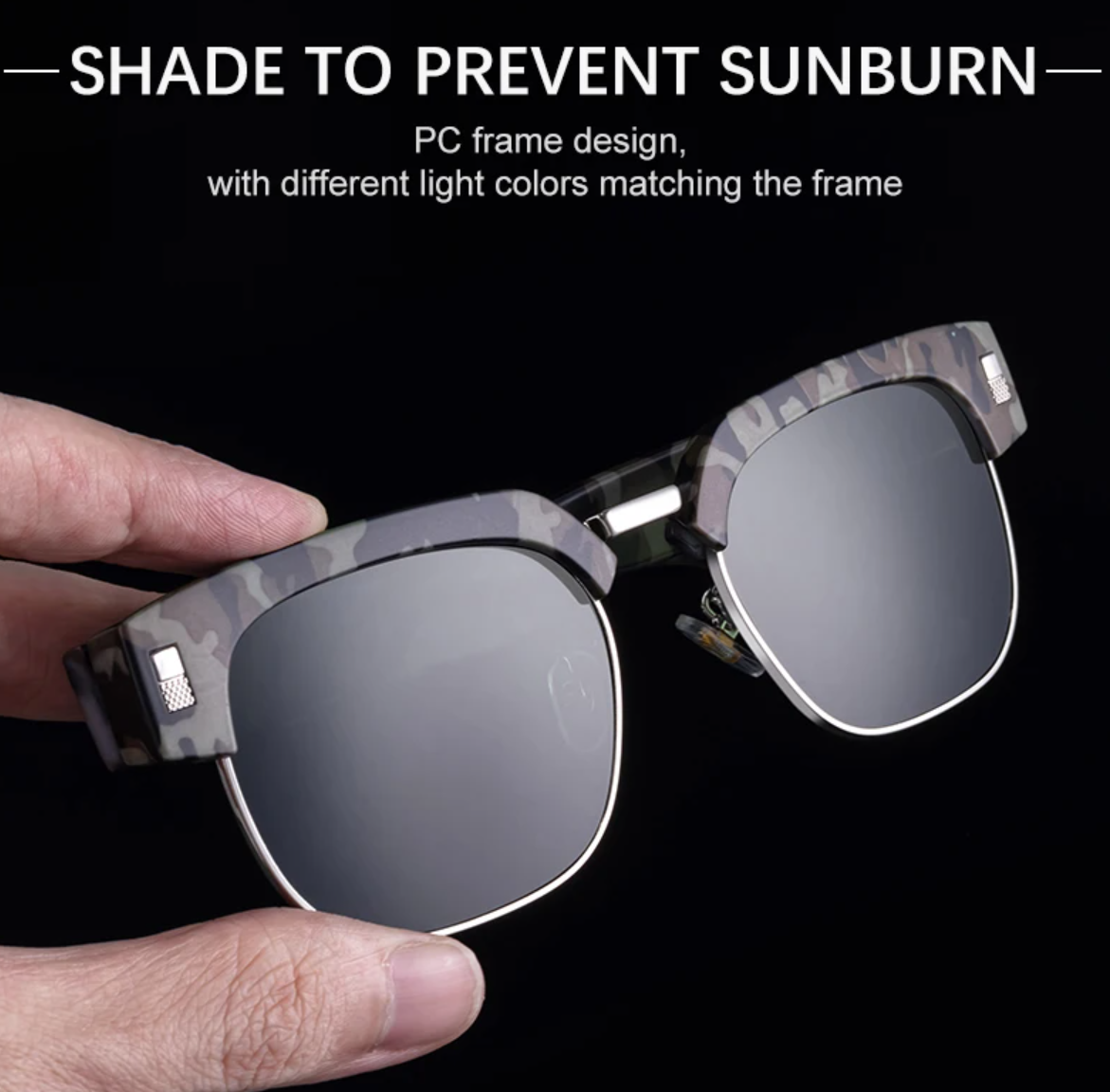 Men Oversized Square Sunglasses (DemiGreen) - Image 2