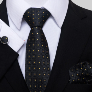 Mens Formal Luxury Tie Hanky Cuffling Set
