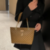 Women's Large Capacity Tote Bag, Gold Brown, view 2