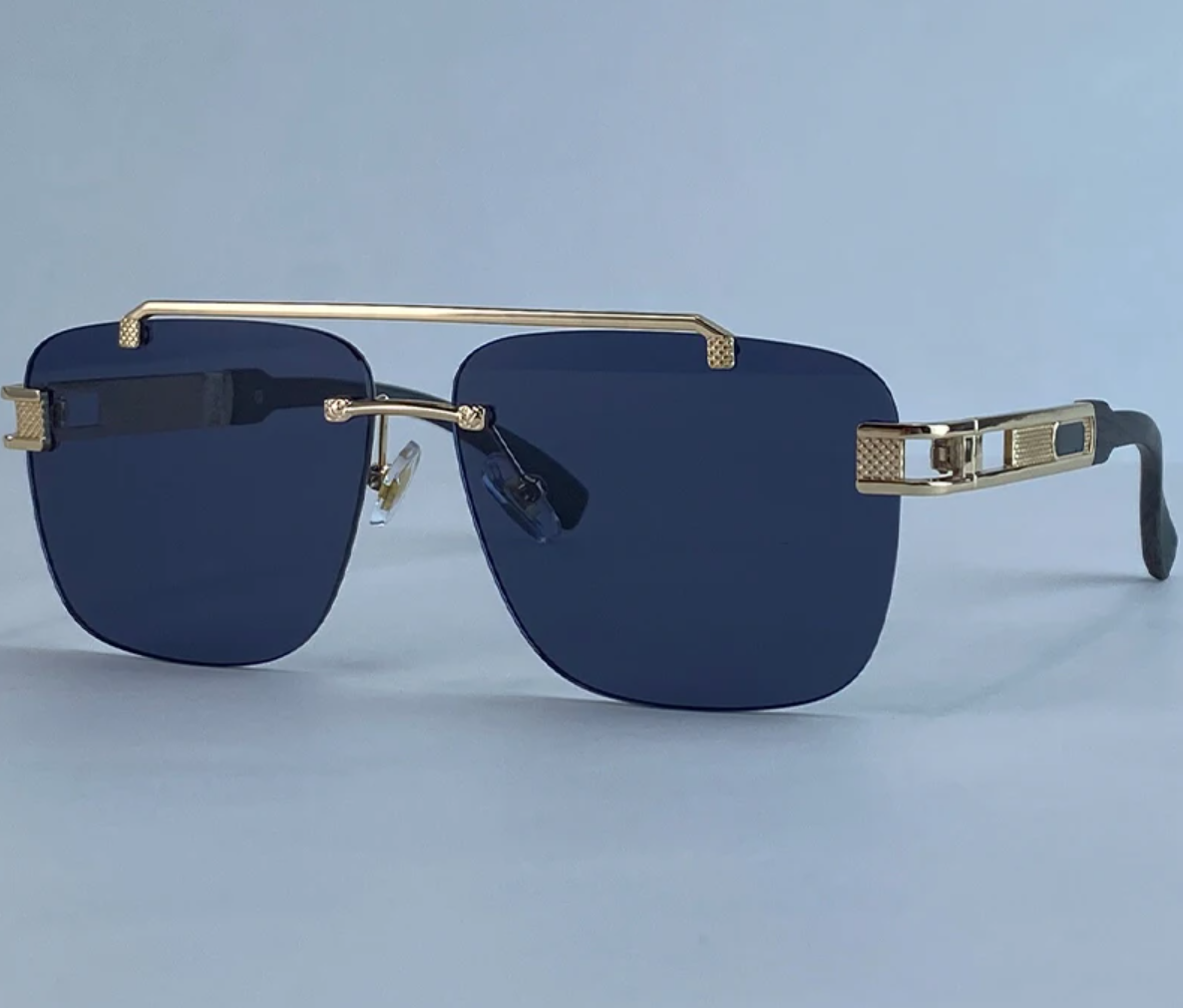 Men Oversized Rimless Square Punk Sunglasses - Image 2