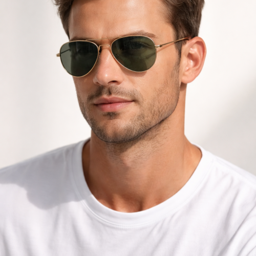Unisex Pilot Alloy Sunglasses