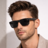 Men's Polarised Classic Square Sunglasses, view 4