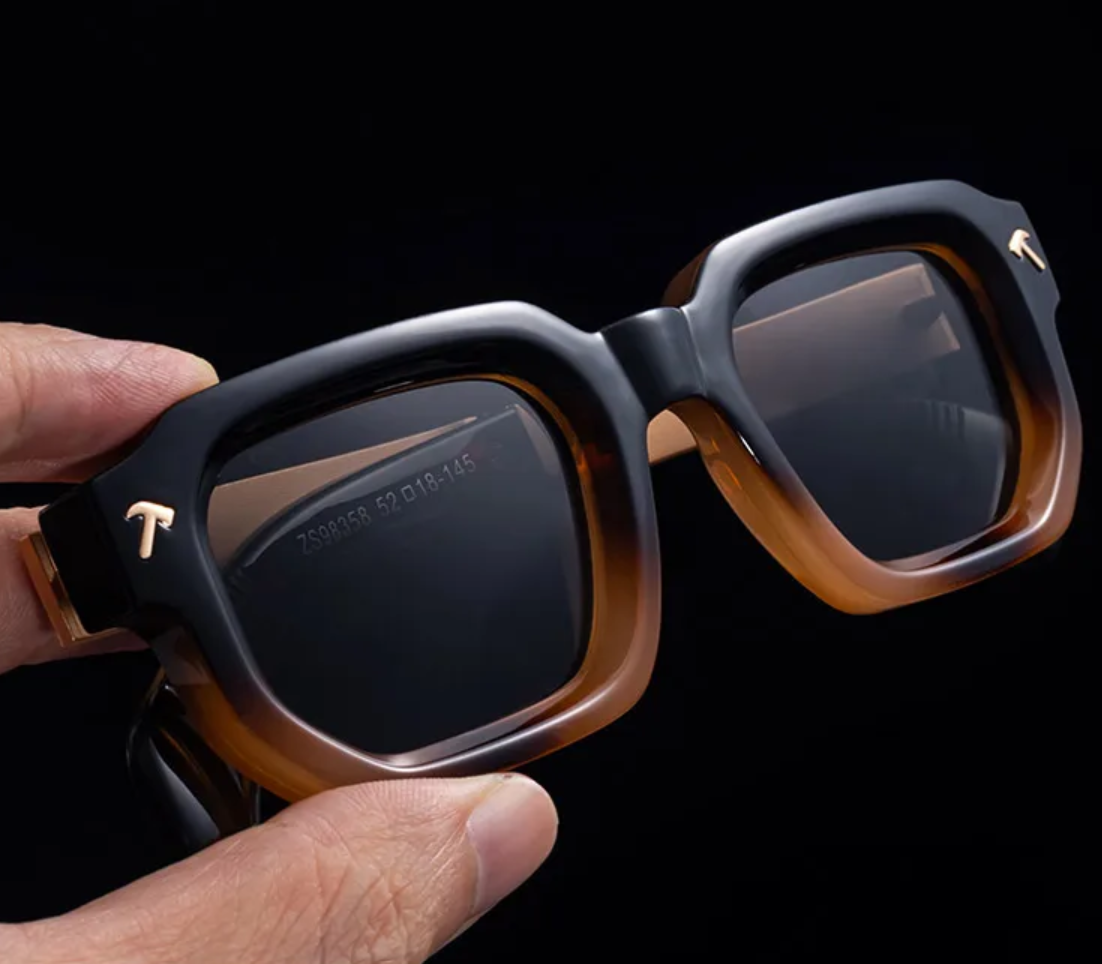 Men Polarized Square Sunglasses (BlackDemiGray) - Image 3