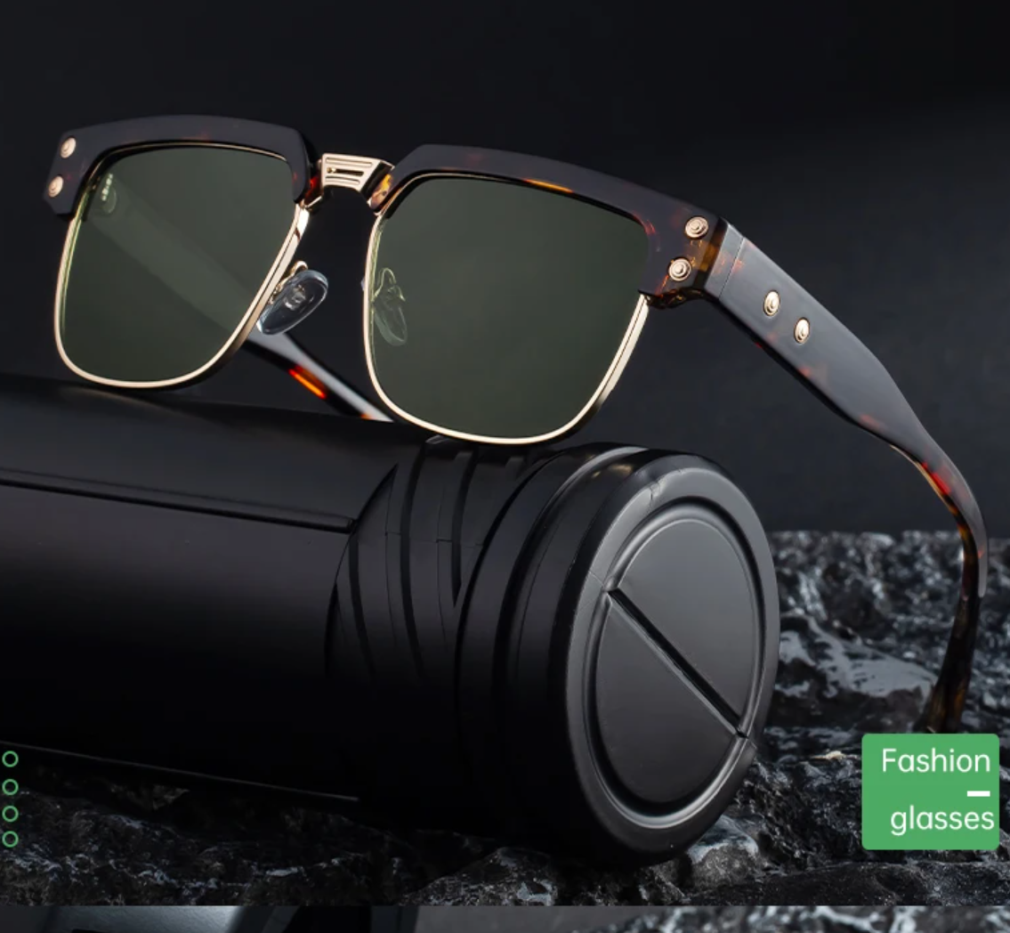 Men Steampunk Polarized Square Sunglasses - Image 2