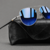 Ice Blue Mirror Aviator Sunglasses, view 3