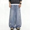 Men's Baggy Wide Leg Jeans, Light Blue in