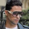 Vintage Oversized Square Sunglasses, Black & Tortoise in black and tortoiseshell