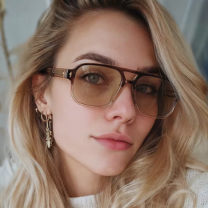 Retro Transparent Frame Sunglasses
