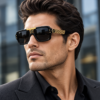 Men Women Vintage Oversized Punk Shades Glasses