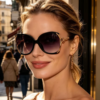 European Cat Eye Frame Fashion Sunglasses