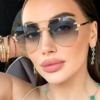 Trendy Metal Double Pilot Sunglasses Women Men