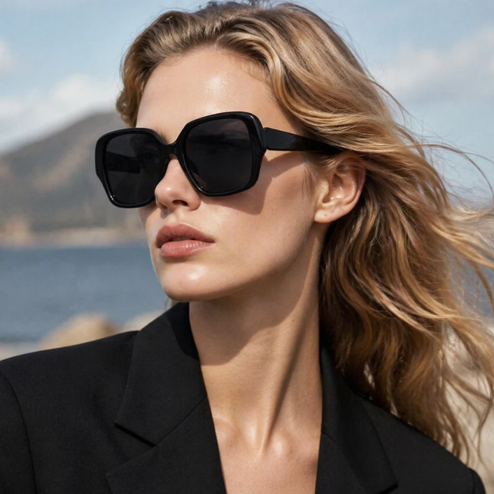 Vintage Large Oversized Square Sunglasses - Image 4