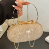 Elegant Chain Single-shoulder Crossbody Wedding and Party Bag (Gold)