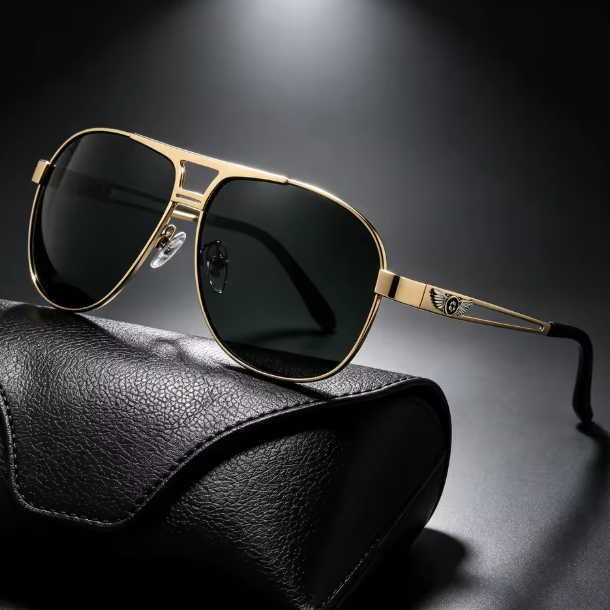 Polarized UV400 Pilot Metal Frame Sunglasses - Image 2